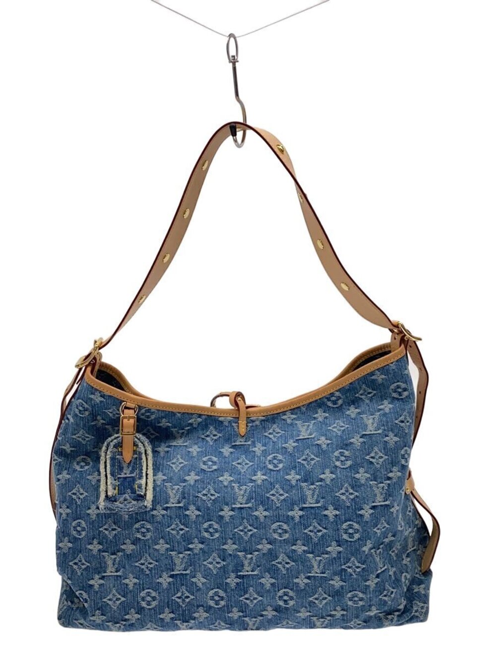 LOUIS VUITTON Carryall NM Monogram Denim Bag Indigo Blue
